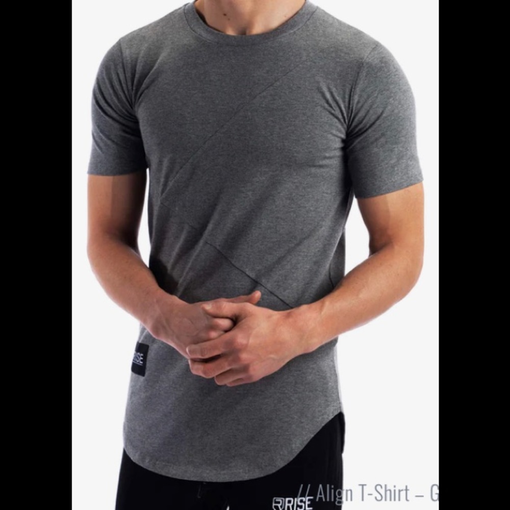 Rise Align T Shirt-Grey- Medium